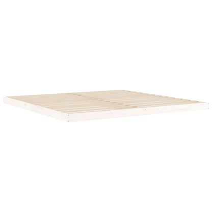 Bedframe Massief Grenenhout 200 x 200 cm Wit
