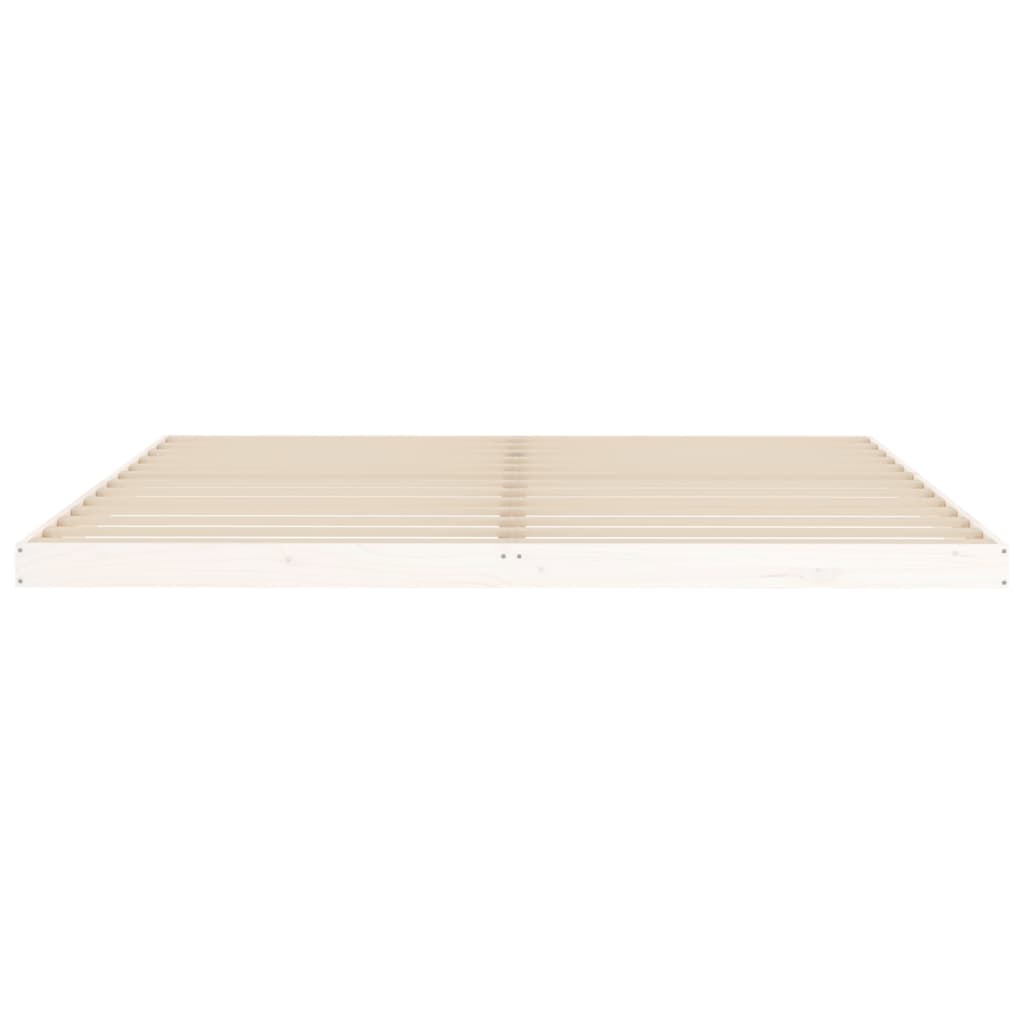 Bedframe Massief Grenenhout 200 x 200 cm Wit