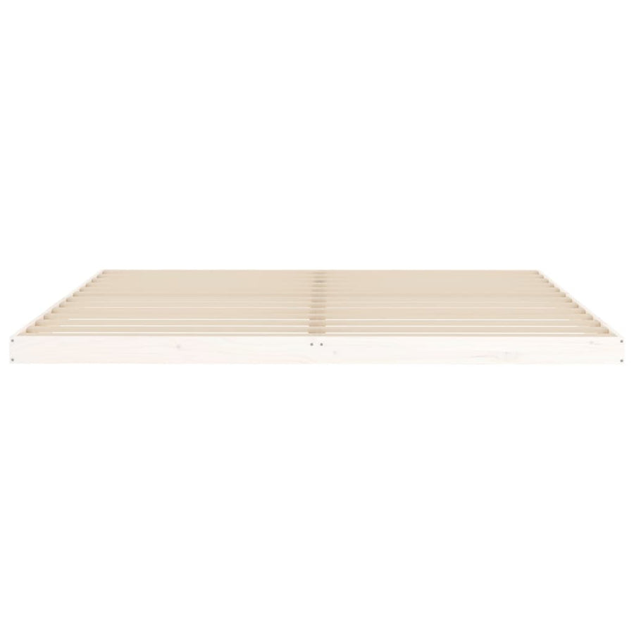 Bedframe Massief Grenenhout 200 x 200 cm Wit
