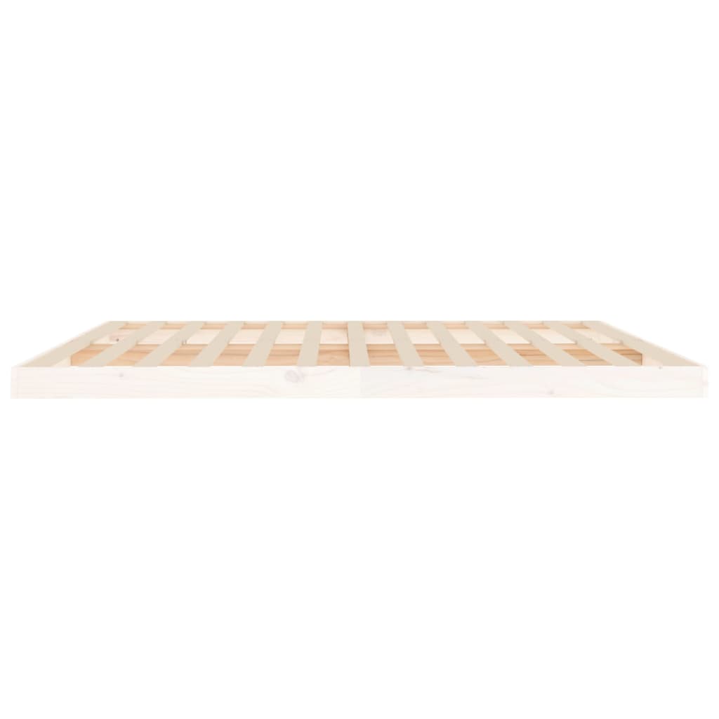 Bedframe Massief Grenenhout 200 x 200 cm Wit