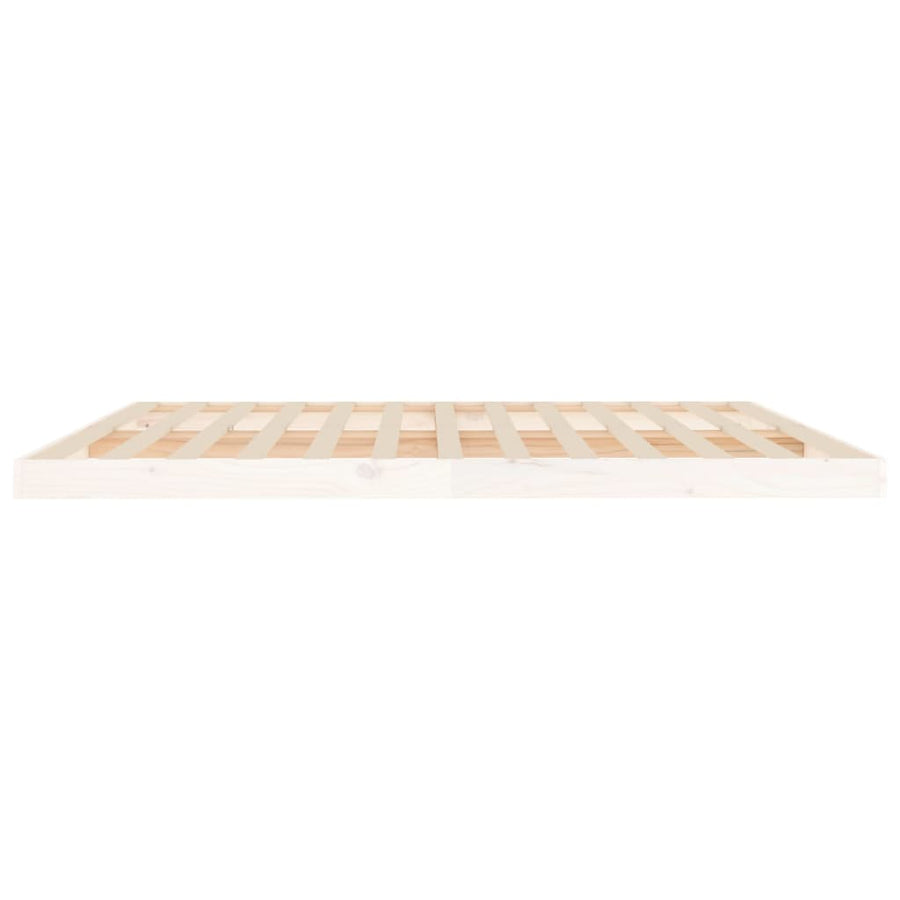 Bedframe Massief Grenenhout 200 x 200 cm Wit