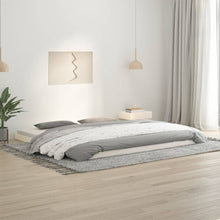 Bedframe Massief Grenenhout 200 x 200 cm Wit