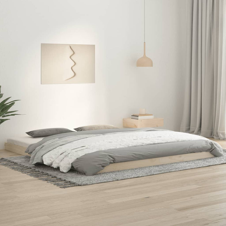 Bedframe Massief Grenenhout Super King 180 x 200 cm Naturel