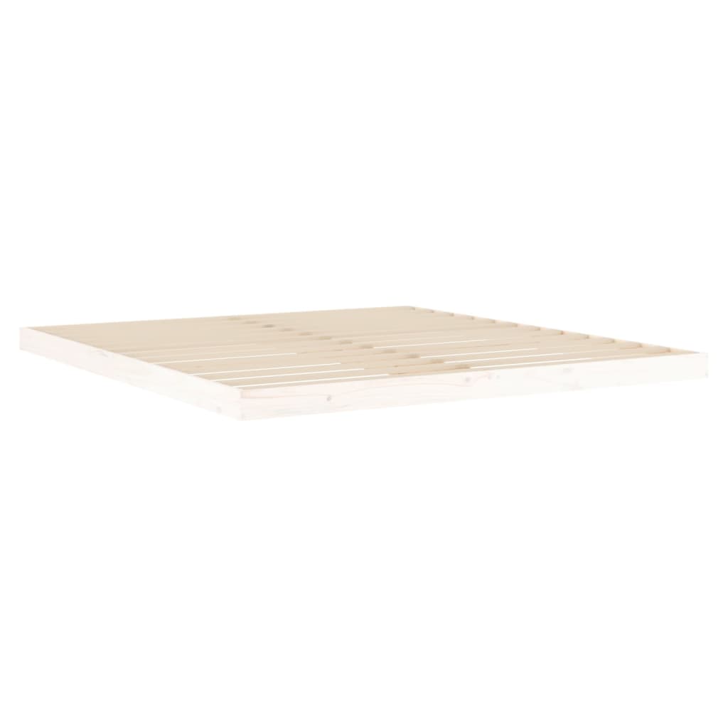 Bedframe Massief Grenenhout Super King 180 x 200 cm Wit
