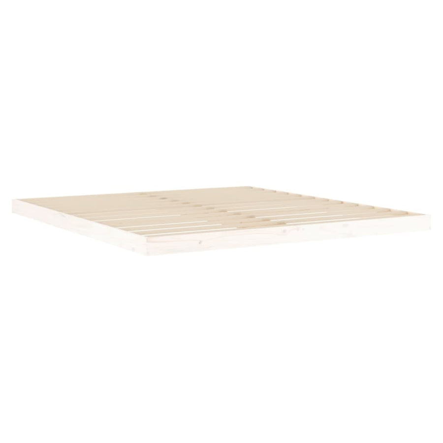 Bedframe Massief Grenenhout Super King 180 x 200 cm Wit