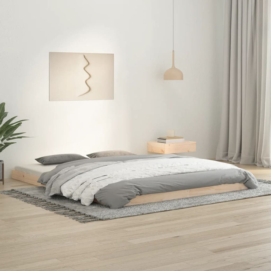 Bedframe Massief Grenenhout 160 x 200 cm Naturel