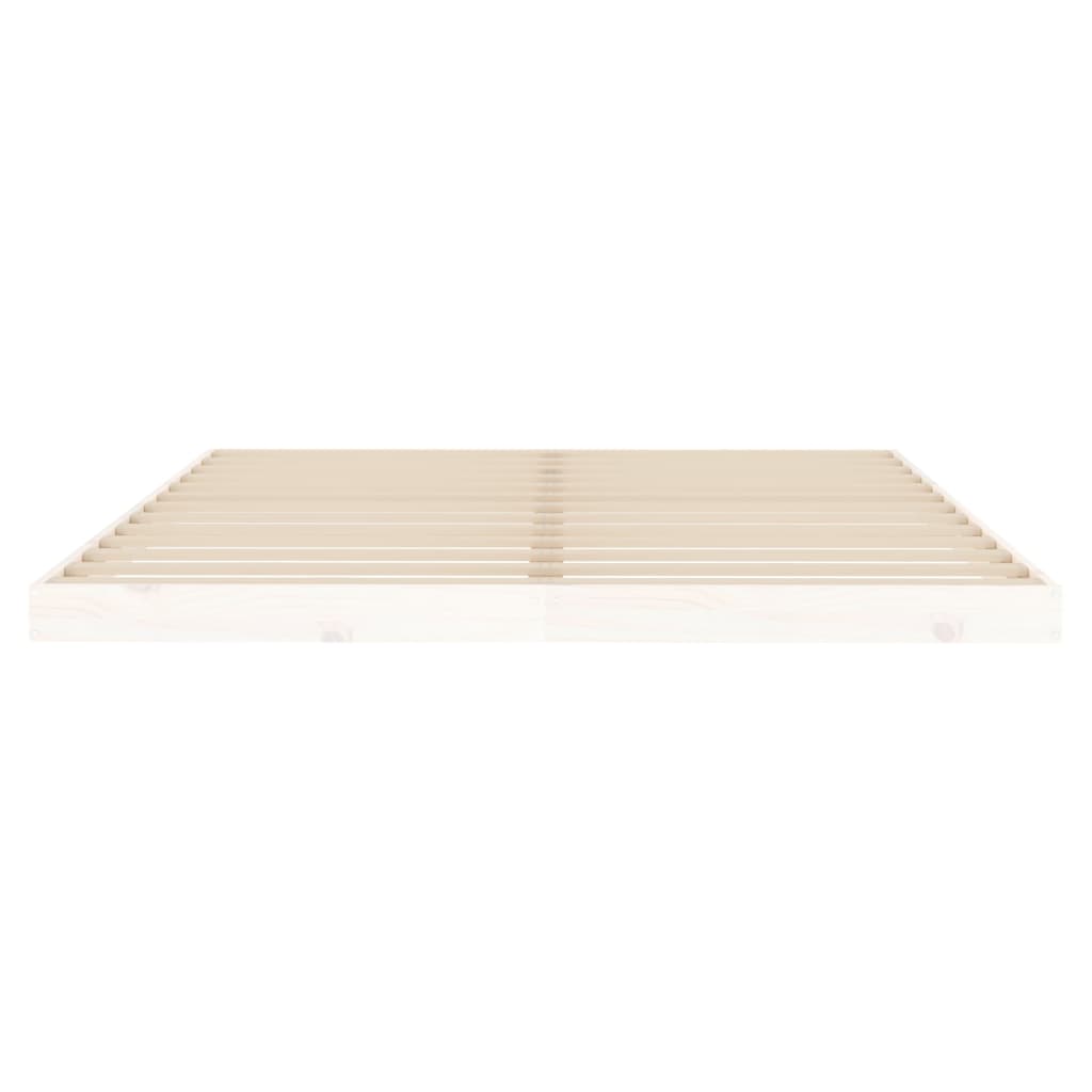 Bedframe Massief Grenenhout 160 x 200 cm Wit