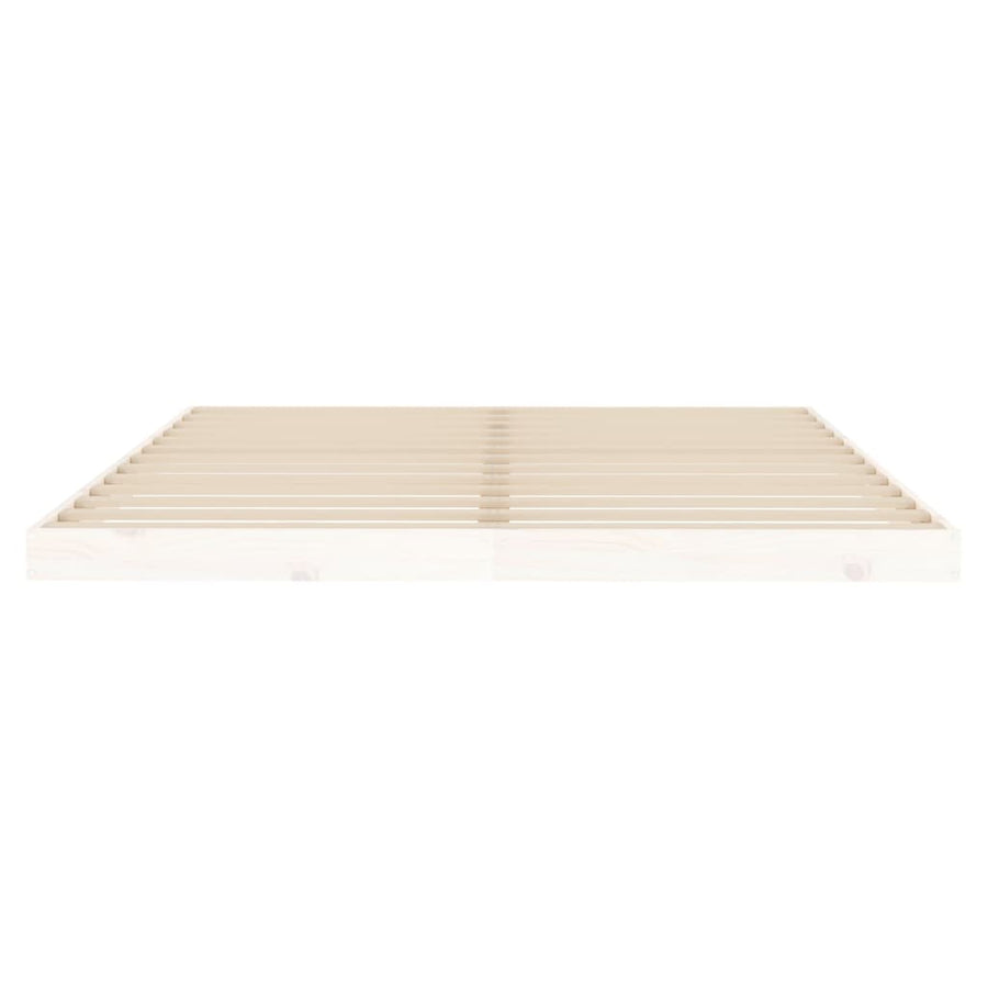 Bedframe Massief Grenenhout 160 x 200 cm Wit