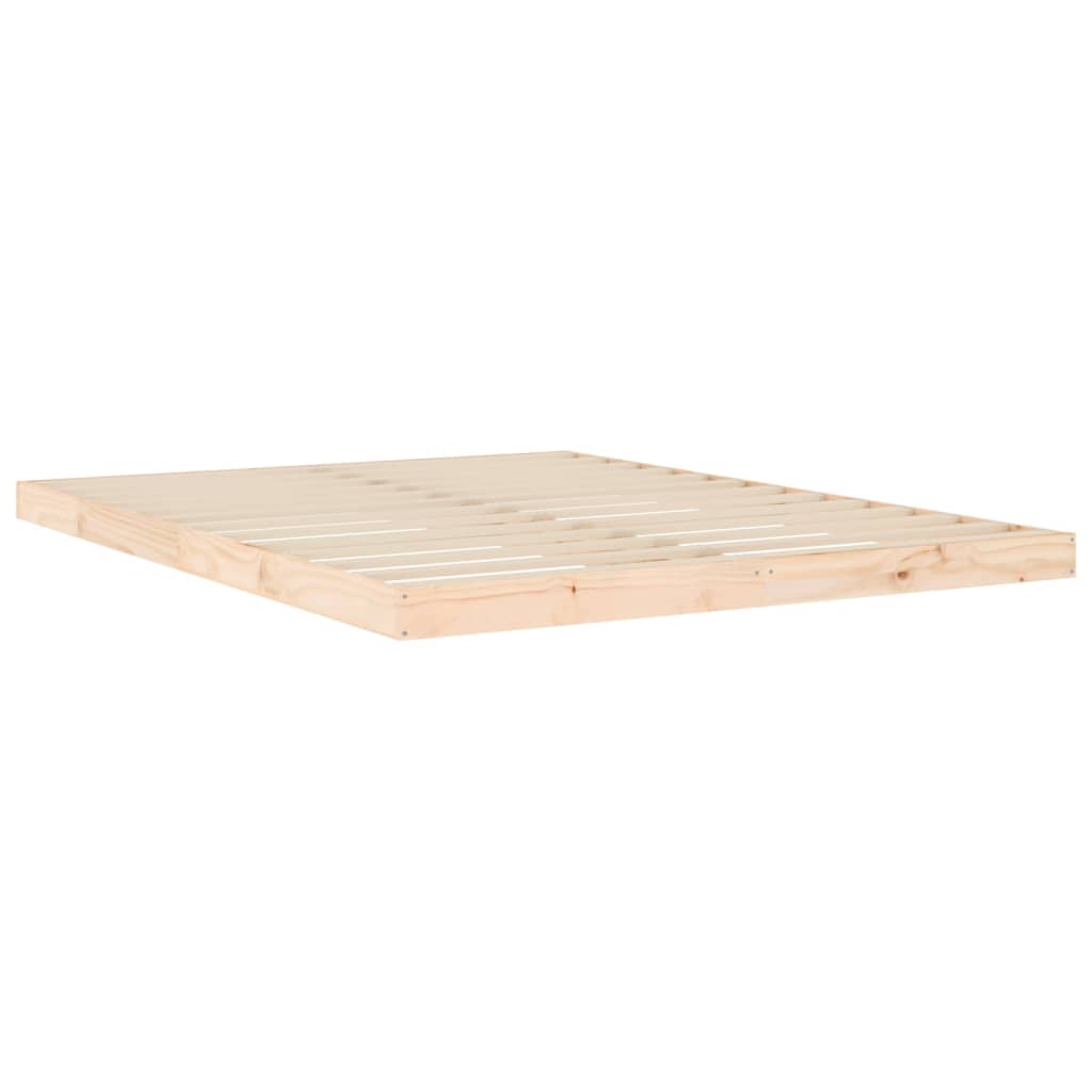 Bedframe Massief Grenenhout King Size 150 x 200 cm Naturel