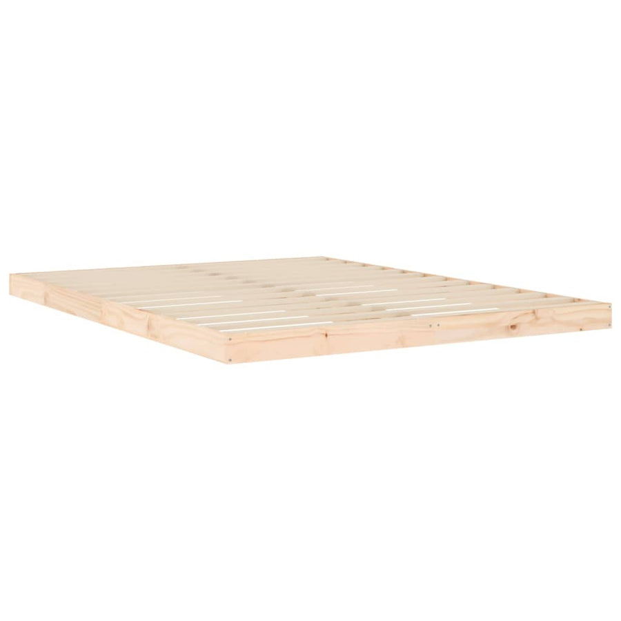Bedframe Massief Grenenhout King Size 150 x 200 cm Naturel