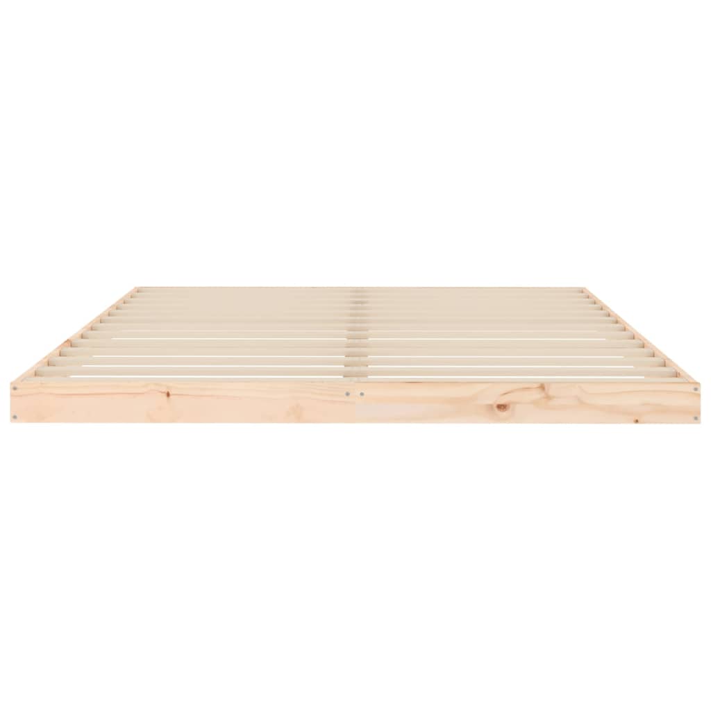 Bedframe Massief Grenenhout King Size 150 x 200 cm Naturel