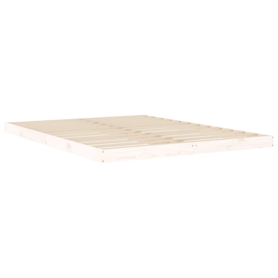 Bedframe Massief Grenenhout King Size 150 x 200 cm Wit