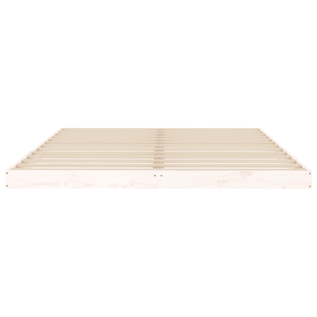 Bedframe Massief Grenenhout King Size 150 x 200 cm Wit