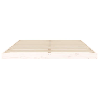 Bedframe Massief Grenenhout King Size 150 x 200 cm Wit