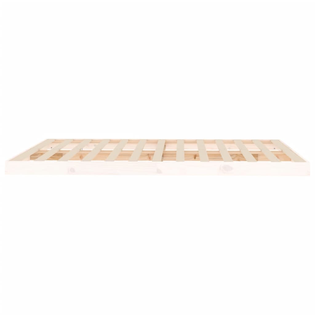 Bedframe Massief Grenenhout King Size 150 x 200 cm Wit