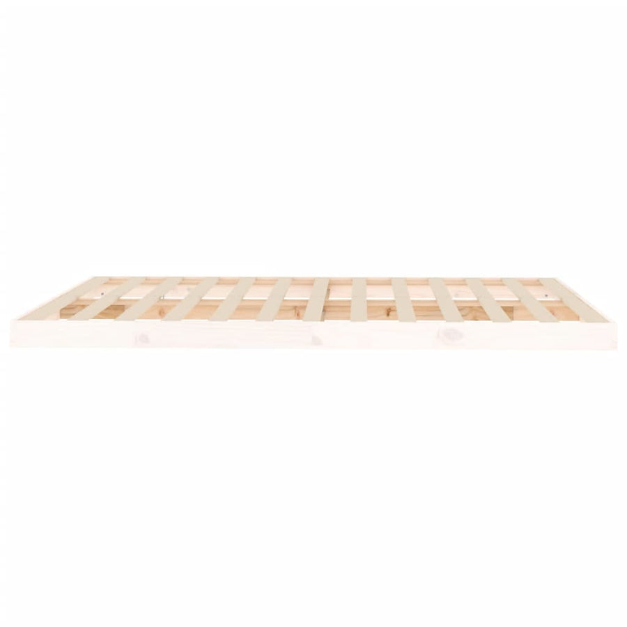 Bedframe Massief Grenenhout King Size 150 x 200 cm Wit