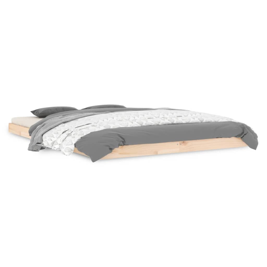 Bedframe Massief Grenenhout 140 x 200 cm Naturel