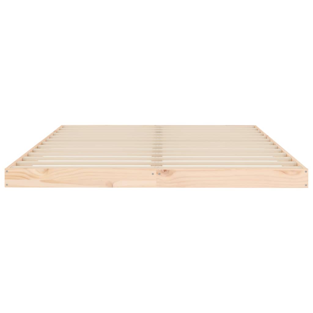 Bedframe Massief Grenenhout 140 x 200 cm Naturel