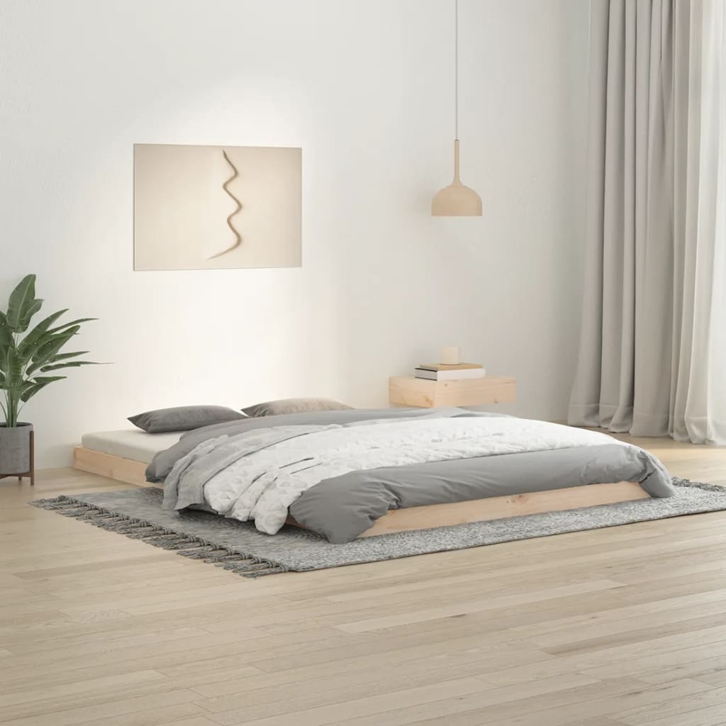 Bedframe Massief Grenenhout 140 x 200 cm Naturel