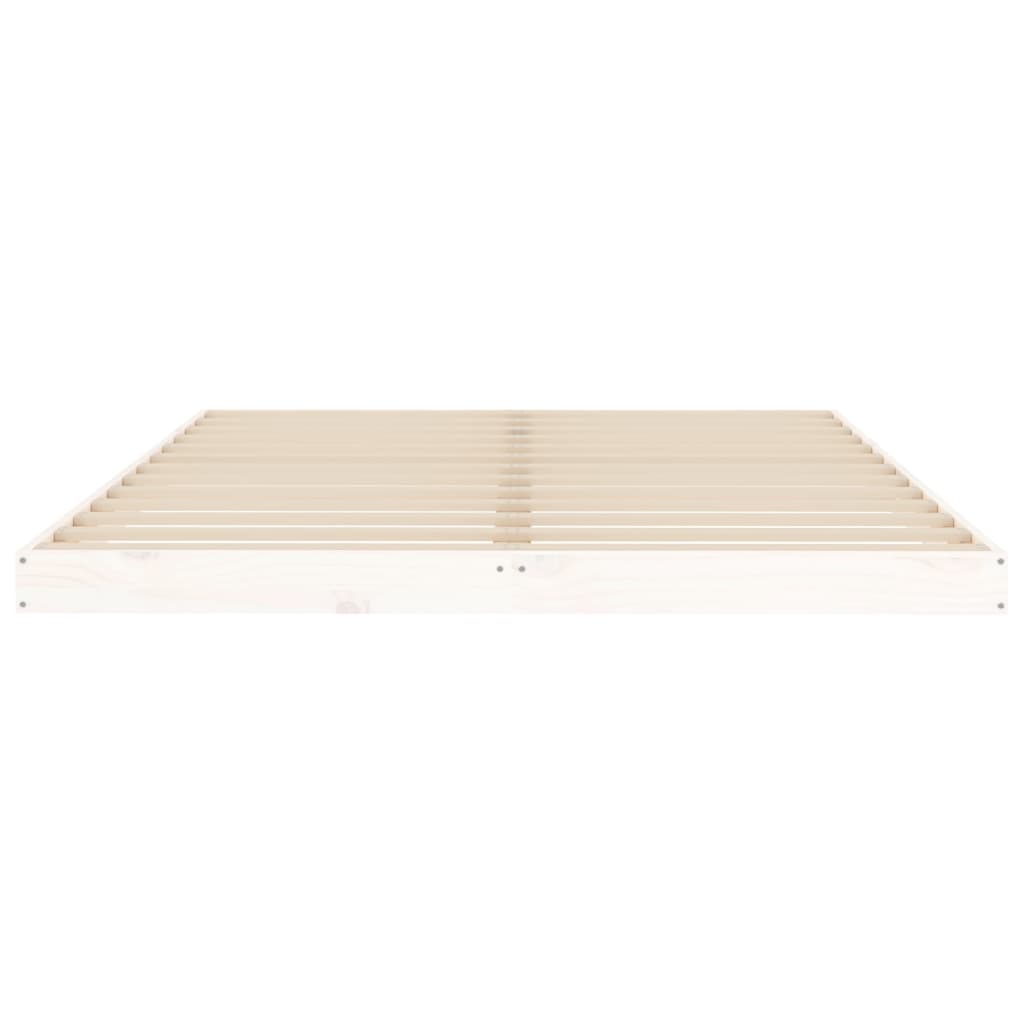 Bedframe Massief Grenenhout 140 x 200 cm Wit