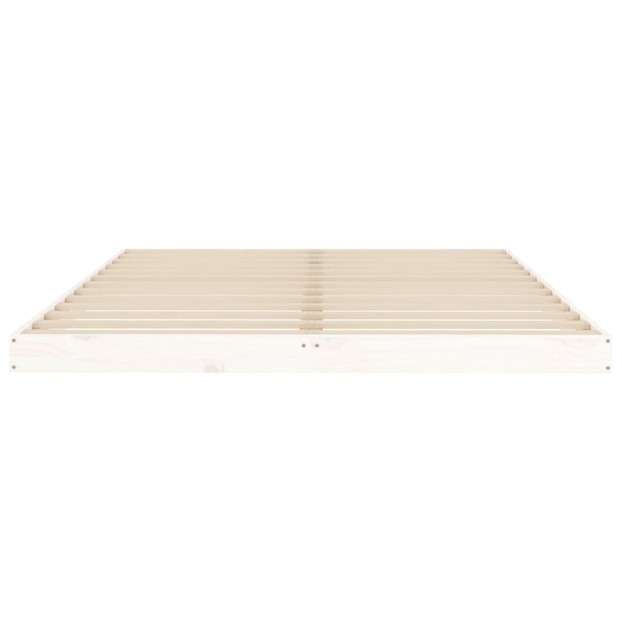 Bedframe Massief Grenenhout 140 x 200 cm Wit