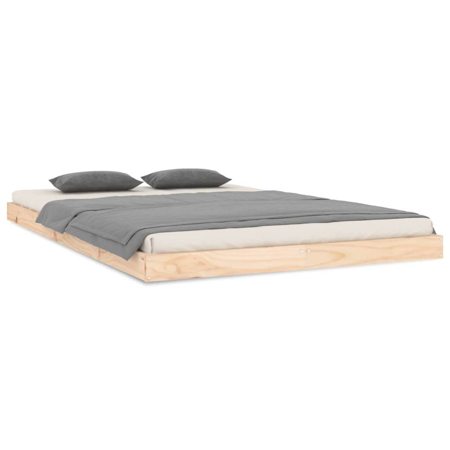 Bedframe Massief Grenenhout 120 x 200 cm Naturel