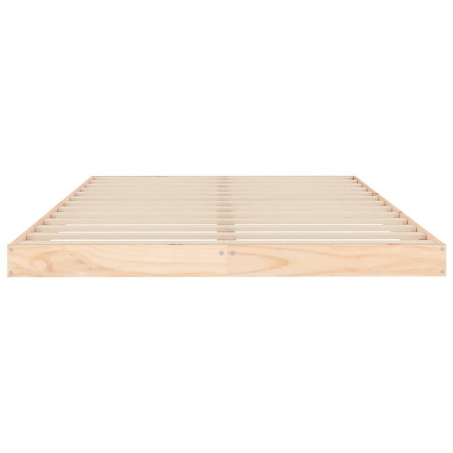 Bedframe Massief Grenenhout 120 x 200 cm Naturel