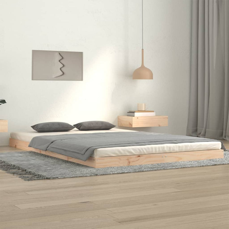 Bedframe Massief Grenenhout 120 x 200 cm Naturel