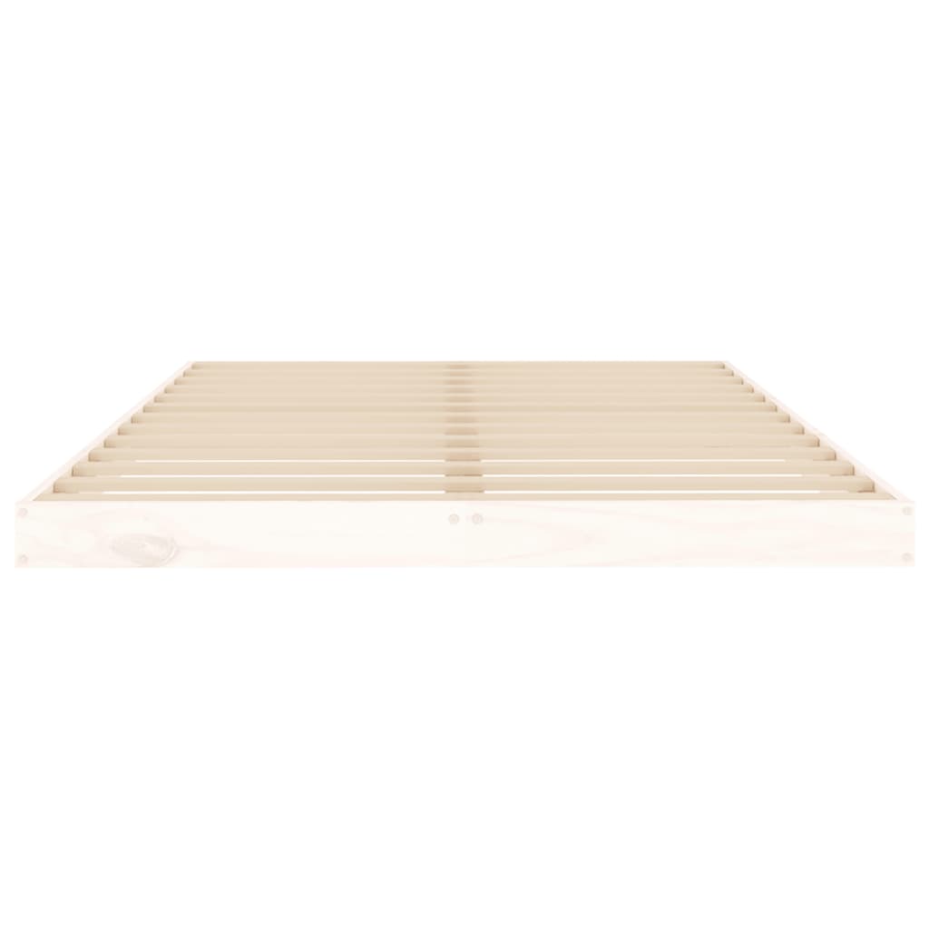 Bedframe Massief Grenenhout 120 x 200 cm Wit