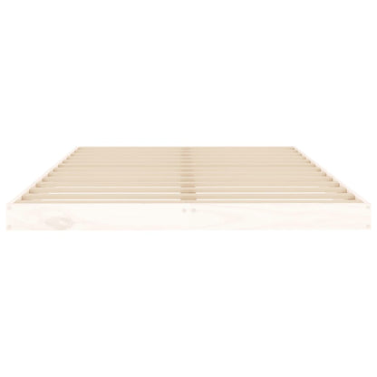 Bedframe Massief Grenenhout 120 x 200 cm Wit