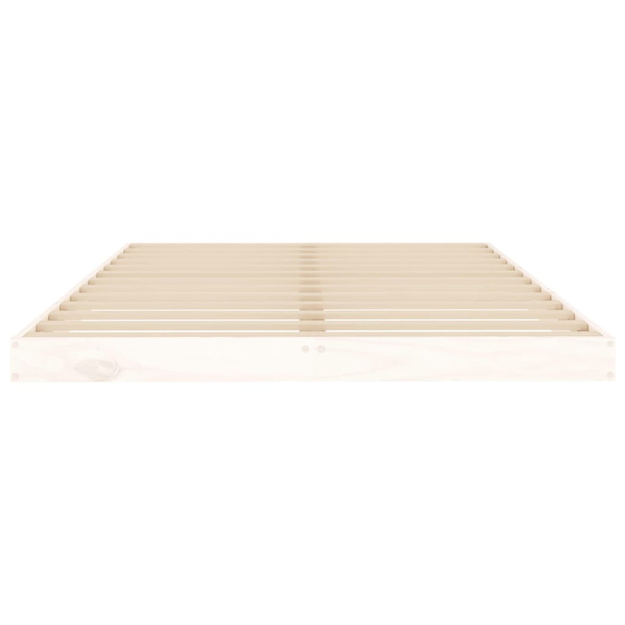 Bedframe Massief Grenenhout 120 x 200 cm Wit