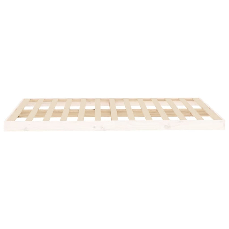 Bedframe Massief Grenenhout 120 x 200 cm Wit