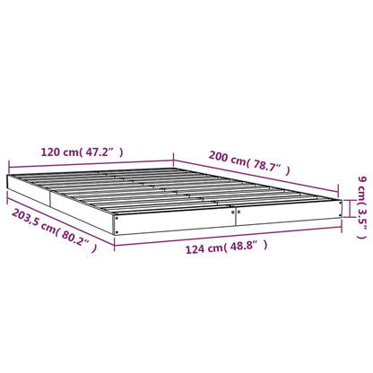 Bedframe Massief Grenenhout 120 x 200 cm Wit