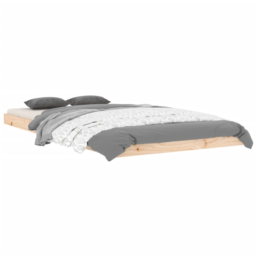 Bedframe Massief Grenenhout 100 x 200 cm Naturel