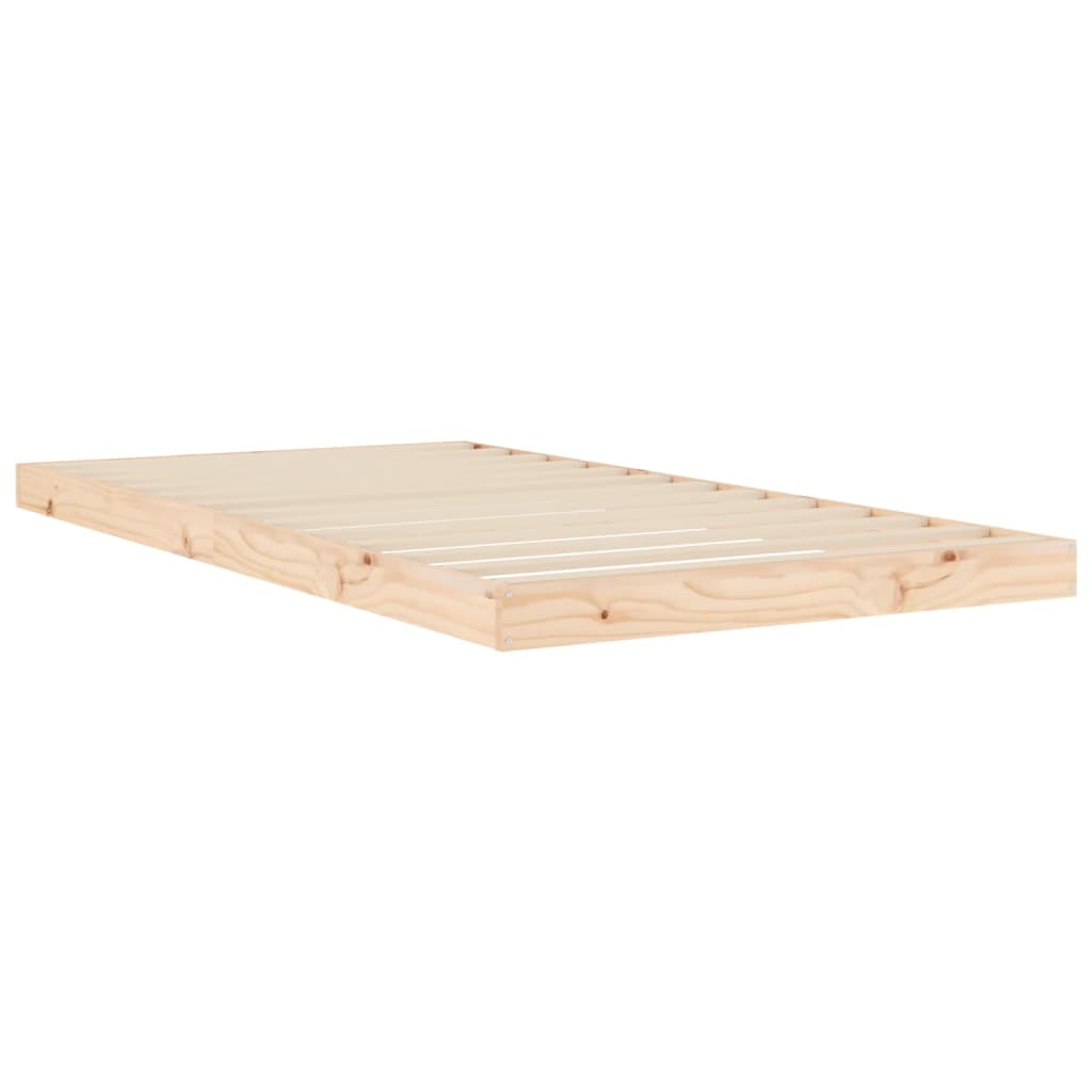 Bedframe Massief Grenenhout 100 x 200 cm Naturel