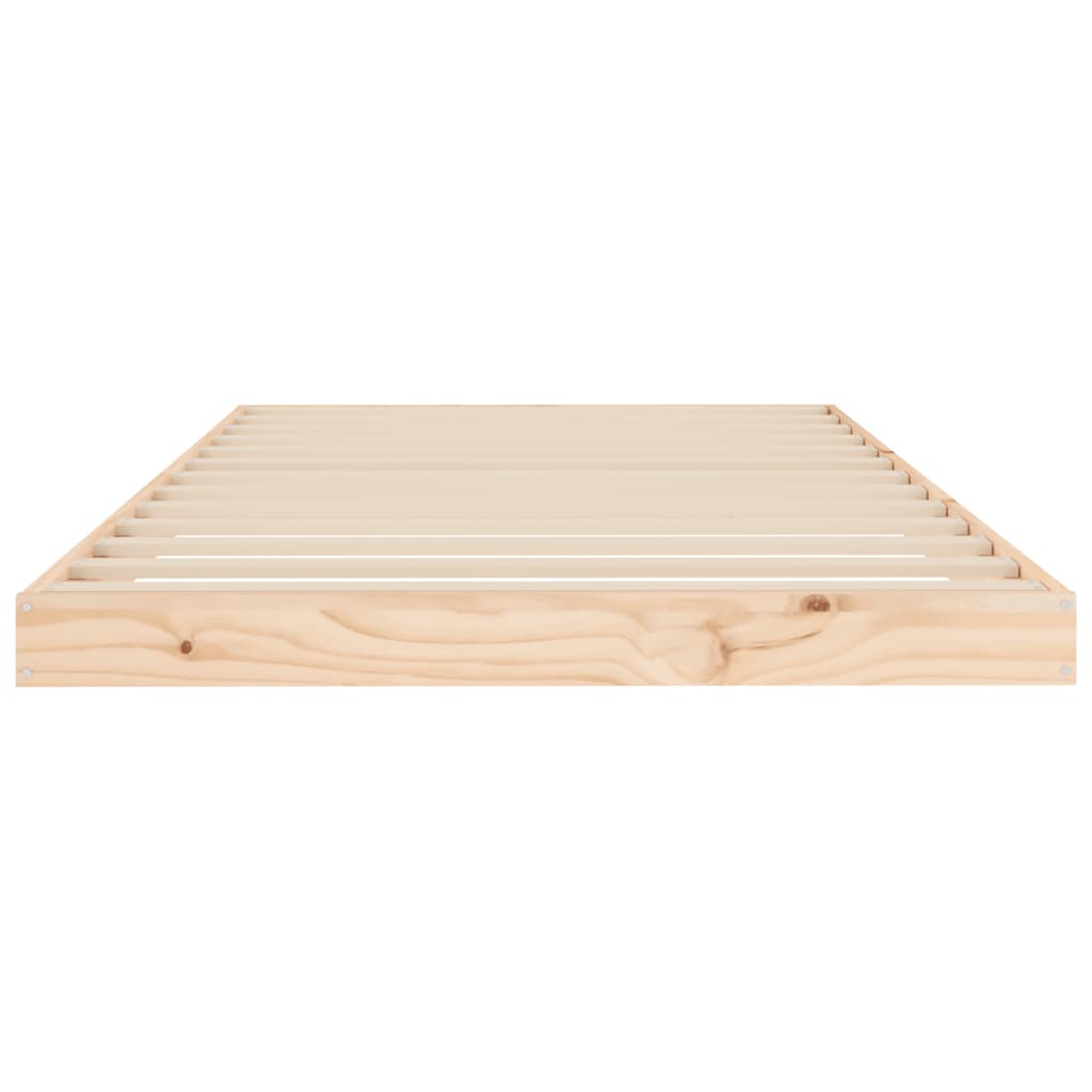 Bedframe Massief Grenenhout 100 x 200 cm Naturel