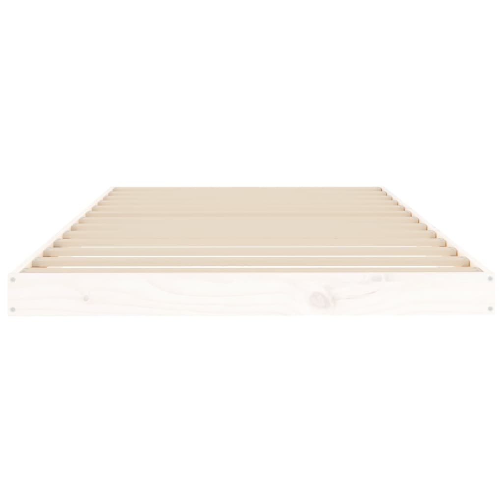 Bedframe Massief Grenenhout 100 x 200 cm Wit