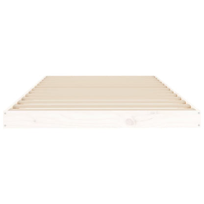 Bedframe Massief Grenenhout 100 x 200 cm Wit