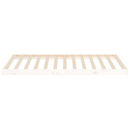Bedframe Massief Grenenhout 100 x 200 cm Wit