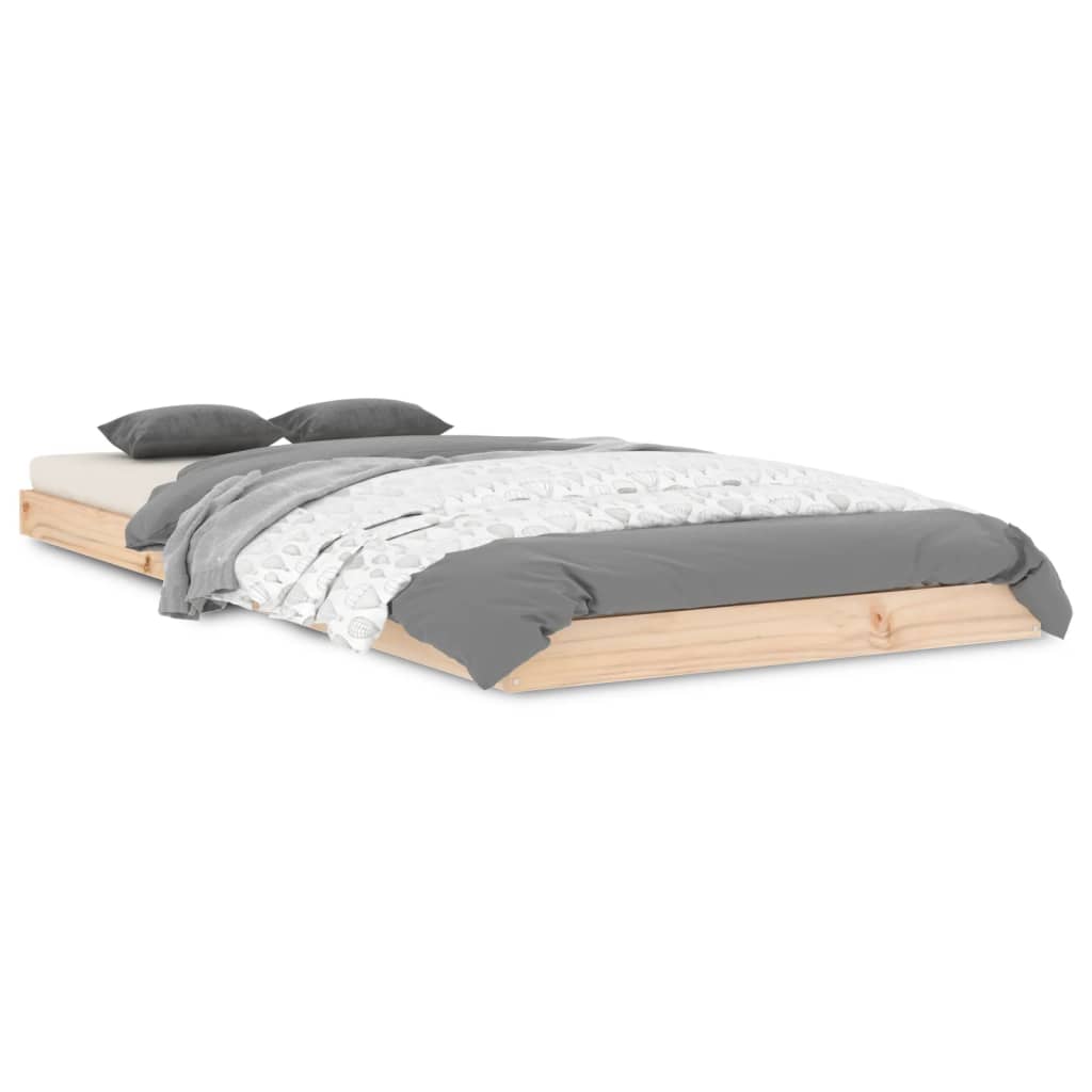 Bedframe Massief Grenenhout 90 x 200 cm Naturel