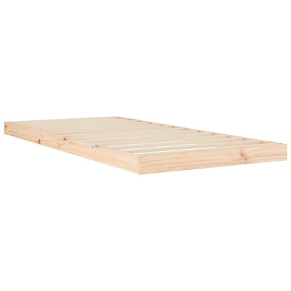 Bedframe Massief Grenenhout 90 x 200 cm Naturel