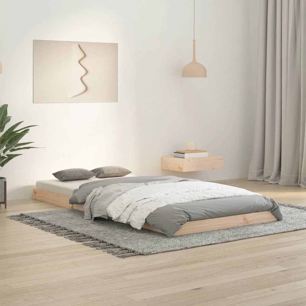 Bedframe Massief Grenenhout 90 x 200 cm Naturel