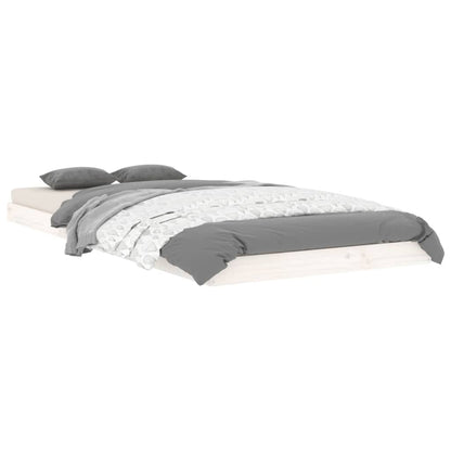 Bedframe Massief Grenenhout 90 x 200 cm Wit