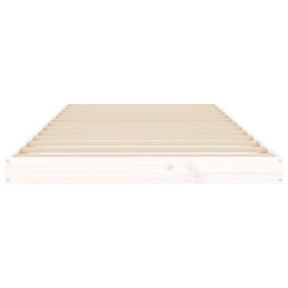 Bedframe Massief Grenenhout 90 x 200 cm Wit