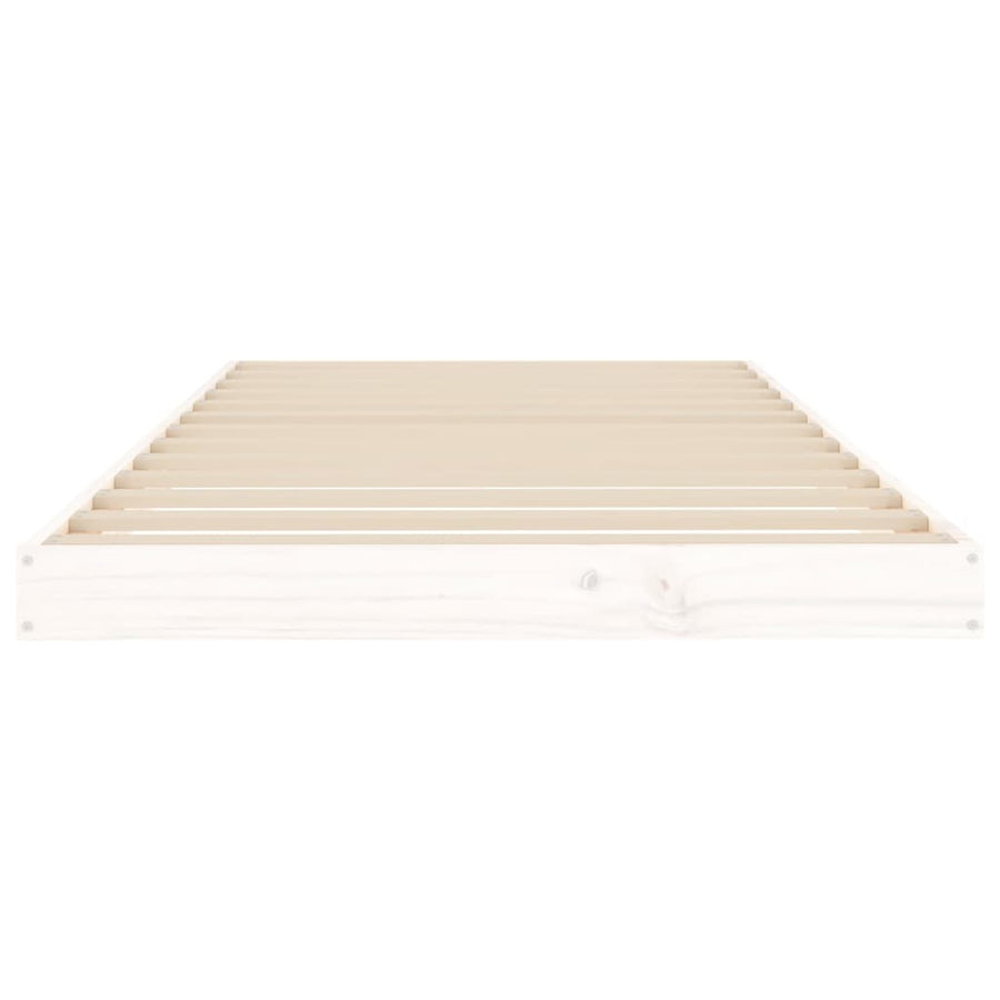 Bedframe Massief Grenenhout 90 x 200 cm Wit