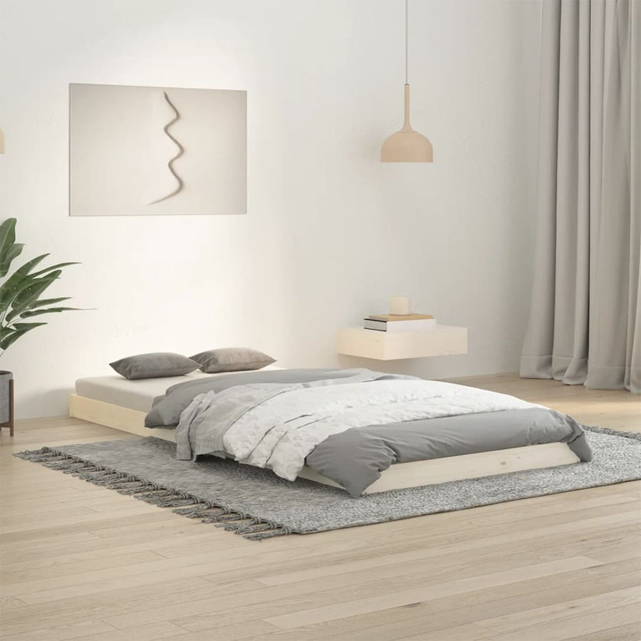 Bedframe Massief Grenenhout 90 x 200 cm Wit