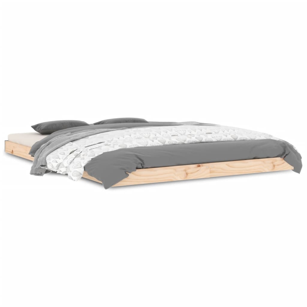 Bedframe Massief Grenenhout Double 135 x 190 cm Naturel