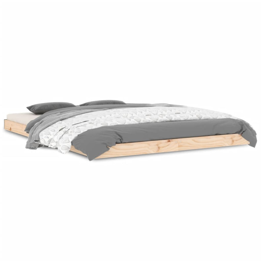 Bedframe Massief Grenenhout Double 135 x 190 cm Naturel