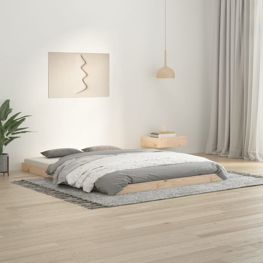 Bedframe Massief Grenenhout Double 135 x 190 cm Naturel
