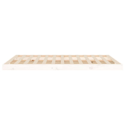 Bedframe Massief Grenenhout Double 135 x 190 cm Wit